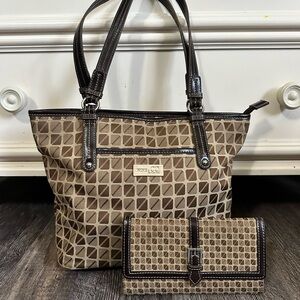 Nine & Co. Brown Tote and Wallet
